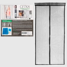 Antimoscate grid for doors, 100 × 210 cm, on magnets, black color