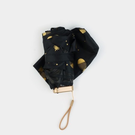 Mechanical female umbrella, 6 knitting needles, black color.-5