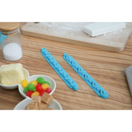 A set of seals for marzipan and the “curls” dough, 2 pcs, 17 × 2 × 0.8 cm-3