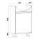Lada 40 bathroom cabinet, with sink "Mango 40" 20.8 x 38.6 x 80 cm