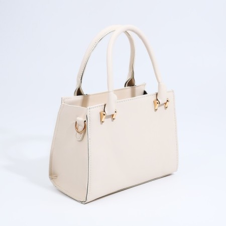 Bag Female Tout with zipper, white color-1
