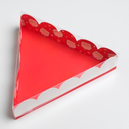 Box for confectionery with PVC lid “Happy New Year!”, 18 x 3 cm, New Year-3