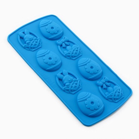 Silicone form for baking on Easter "Easter composition", Blue, 10.6 x 20.7 cm-2