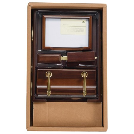Set of desktop Bestar Apollon, wood, 6 objects, double tray, nut-1