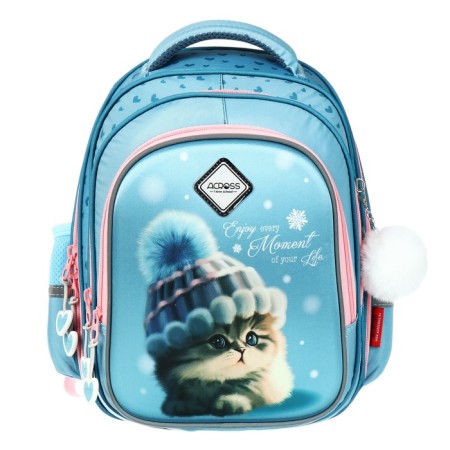 School backpack 40x33x15cm, ergonomic back, Across 410, Blue-2