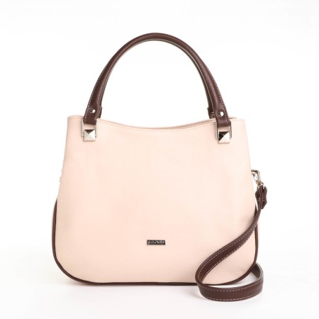 Female bag with lightning, medium size, beige color