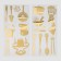 Interior mirror sticker "kitchen accessories" mix 31.5x62 cm