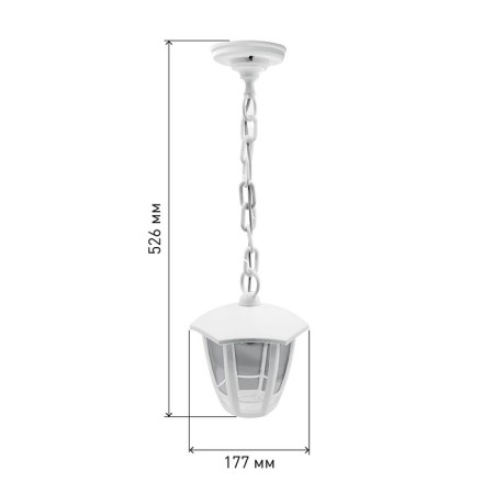 Lamp Garden Era E27, IP44, 40W, 177x164x526 mm, white-1