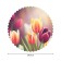 The tablecloth "Field of tulips", round, Saten, d = 150 cm