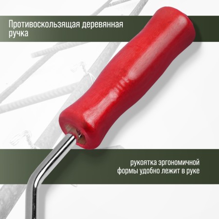 Hook for knitting the tundra reinforcement, wooden handle, 210 mm-2