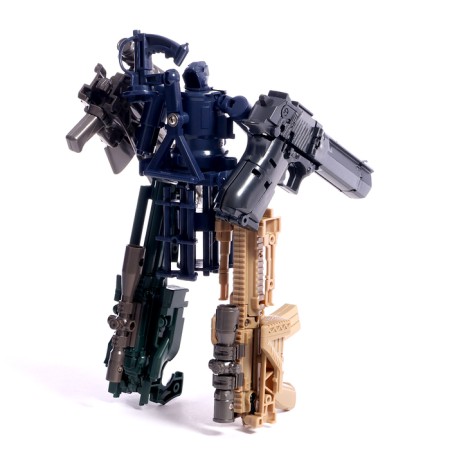 Minigan robot, transformed with metal elements-9