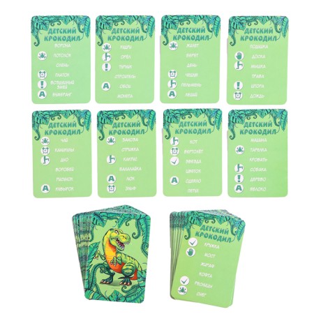 Card game "Crocodile", 70 cards with rules-2
