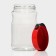 Glass Bank for bulk products with a plastic lid and a macro handle, 1.7 liters
