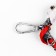 A chain with a scarf for a bag, with carbines, 9 × 14 mm, 40 cm, red/silver color