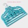 Shoulders - hangers for clothing "Bow", 33 × 20 cm, 5 pcs, Biryuzovoy color