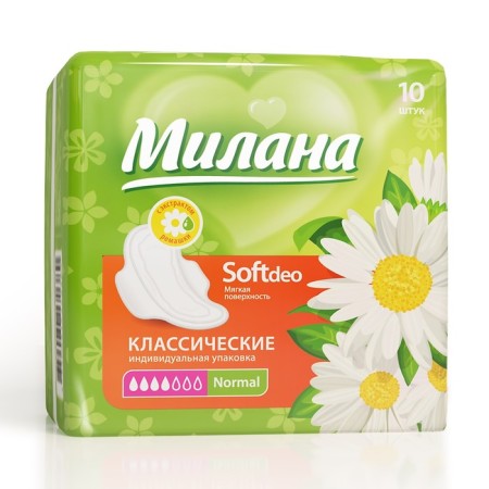 Milan gaskets "Classic Normal Soft Deo", 10 pcs