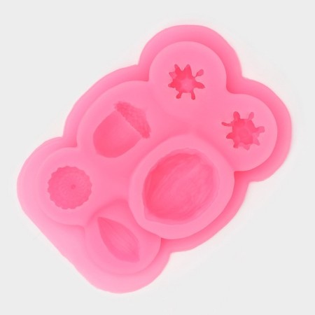 Silicone Mold "Nuts", 9 × 6.5 × 1.5 cm, color mix-1