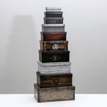 Set of boxes 10 in 1, gift packaging, “boxes”, 12 x 7 x 4 - 32.5 x 20 x 12.5 cm-5
