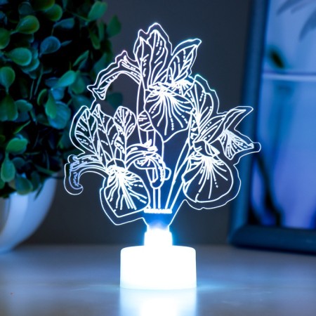 Lamp "Irises" Led RGB 6 colors from batteries LR1130, 3pc 8x9.5 cm Risalux-4