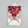 Postcard with an envelope "With Love", embossing, 7 x 7 cm