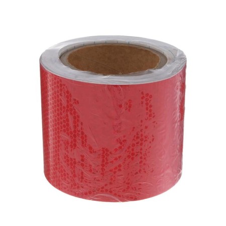 Reflective tape, self -adhesive, red, 10 cm x 15 m-1