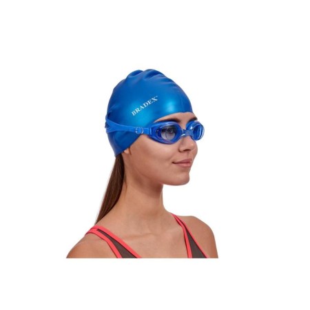 Bradex swimming cap, silicone, blue-2