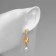 Earrings with pearls "abstraction" Boston, color gold