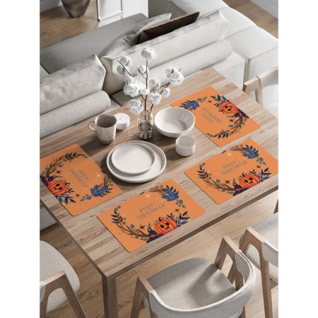 A set of napkins for setting the table "Magic Halloween", rectangular, rounded edges, size 30x46 cm, 4 pcs