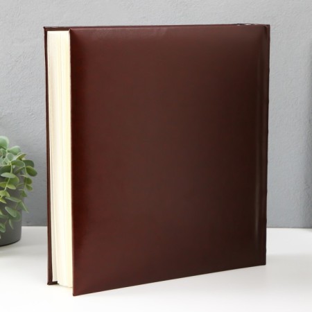 Photo album 29x32 cm. 50 sheets, "classic" brown, claim. leather-1