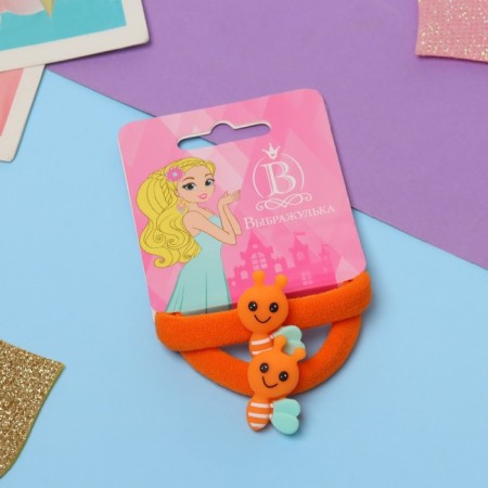 Hair elastic band "Funny animals" (set 2 pcs), bees, mix