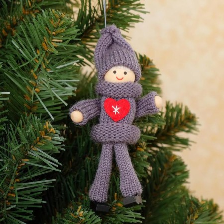 Toy - suspension "Doll in a suit", color gray, mix-2