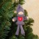 Toy - suspension "Doll in a suit", color gray, mix