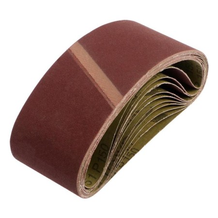 The tape is abrasive endless tundra, on a fabric base, 75 x 457 mm, P150, 10 pcs.