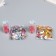 Decor "Semiobusins ​​and rhinestones. Pink-cream gradient" d = 4 mm 10g 200 pcs 5x2.5 cm, mix