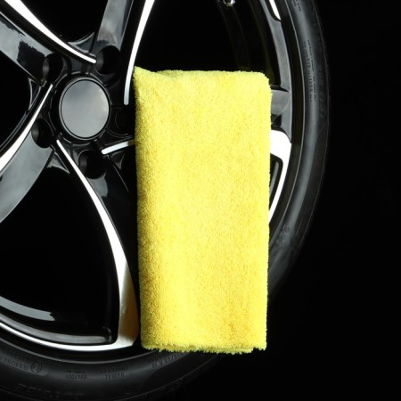 Soldier made of soft microfiber fluffy, polishing, 40 x 40 cm, 400 g/m2, yellow