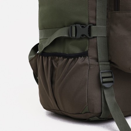 Tourist backpack, TAIF, 90 l, cord department, outer pocket, 2 side pockets, green color-6