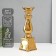 Ceramics candlestick for 1 candle "Nuovo" d = 1.5 cm gold 10x10x31.5 cm