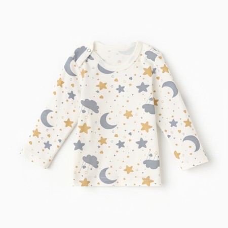 Longsliv children's color white/stars, height 62