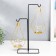 Summary metal, glass for 2 candles "Pyramid in the triangle" black 36x11x15 cm