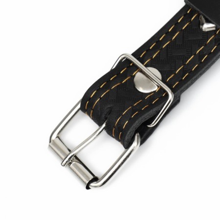Collar leather two-layer dimensionless, 64 x 3 cm, Osh 30-55 cm, black-5