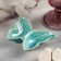 Menzhitsa ceramic 2 cells "Butterfly" 11.5 × 9 × 3 cm, blue color