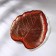 Maya dish, 17 cm, burgundy color