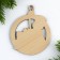 Wooden suspension on the Snowman Snowman 7.6 x 9.5 cm.