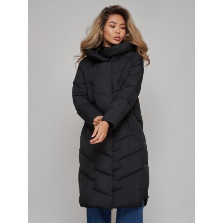 Coat insulated winter female, size 42, black color-19