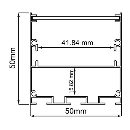 Feron LED LED tape profile, CAB269, 2 m, silver color-1