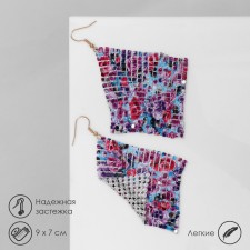 Hanging “rhombus” chain mail, a surge of flowers, color, 9 cm