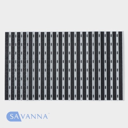 The rug is anti -slip into a bath on suction suvanna, 40 × 68 cm, black color