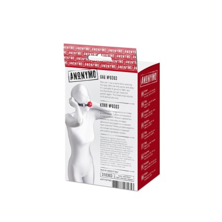 Anonymo gag, abs plastic, 64 cm, red color-9