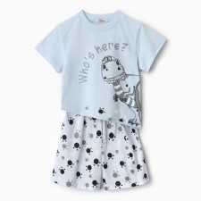 Pajamas for a boy, blue color, height 92 cm