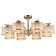 Bonbon chandelier, 8x40W E14, color gold
